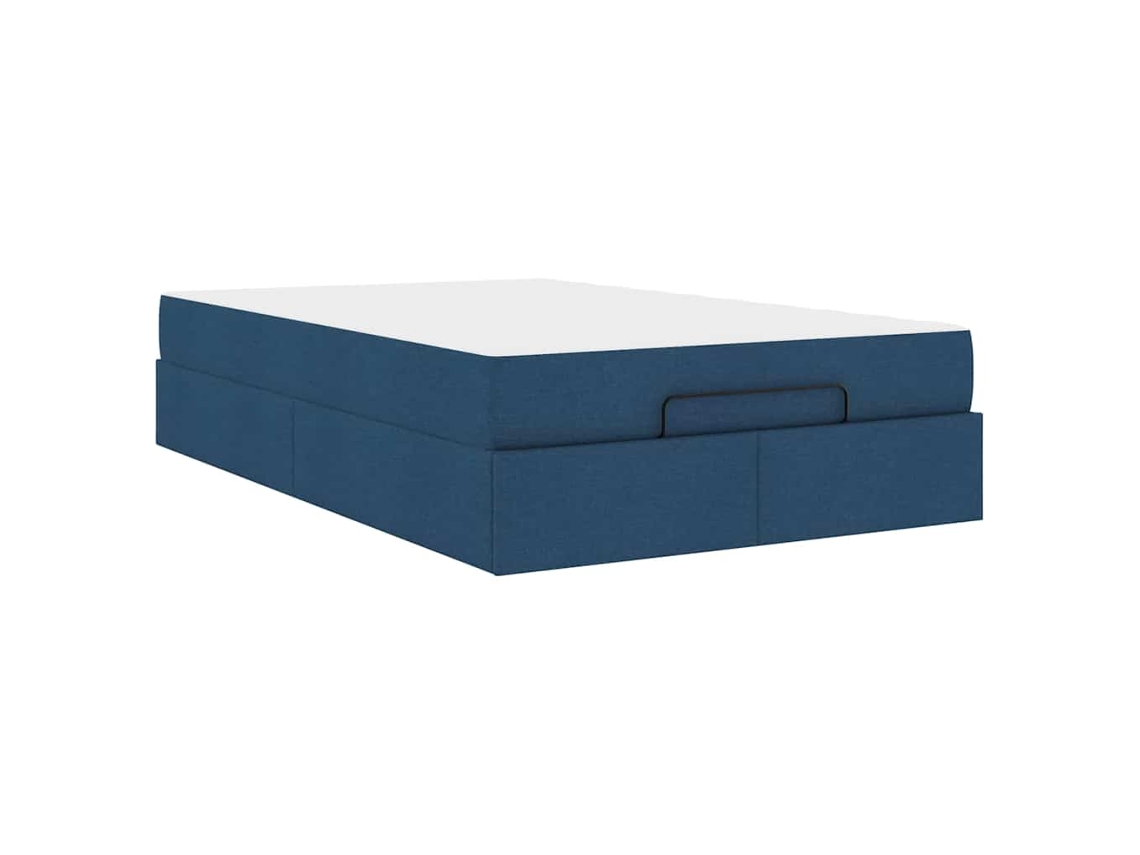 Conjunto 2 Estrutura Da Cama Vidaxl Azul Tecido (120 X 200 Cm)