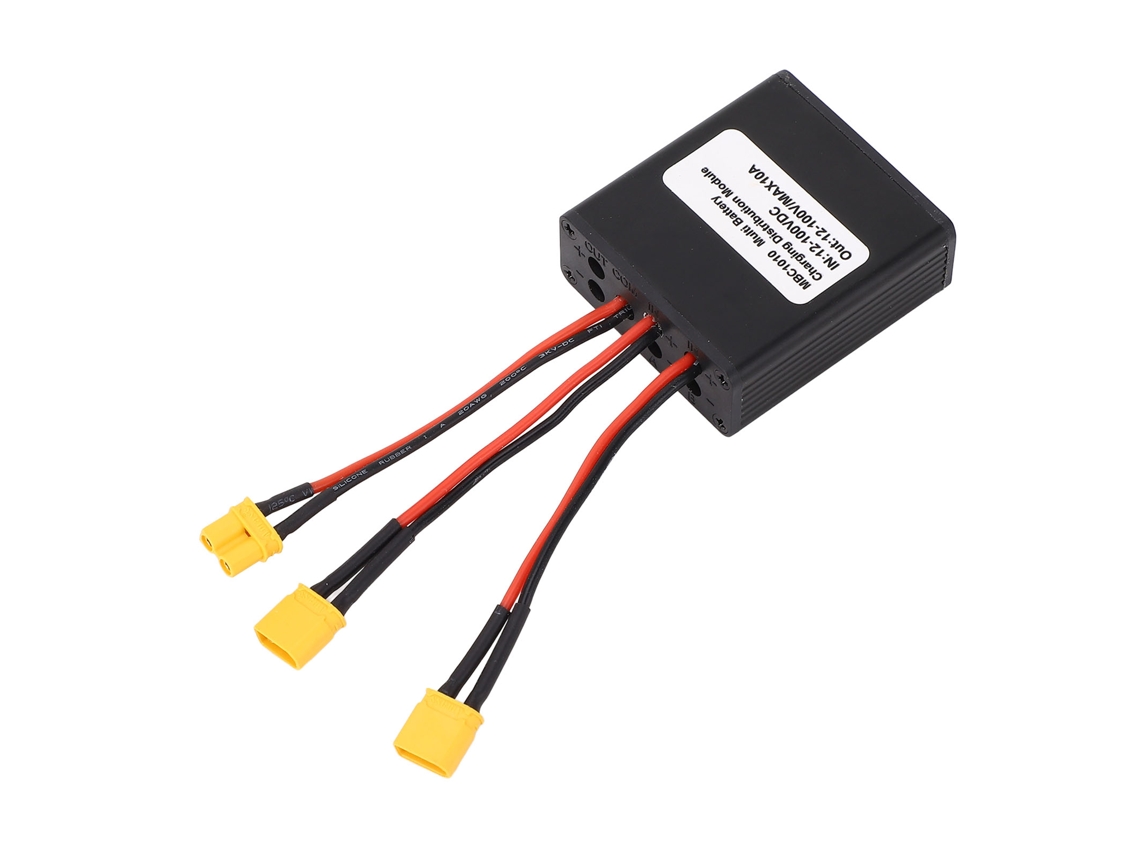 Conversor de descarga de baterias duais para bicicleta elétrica 12v a 100v, 10a, módulo paralelo, adaptador de baterias duais S/MARCA
