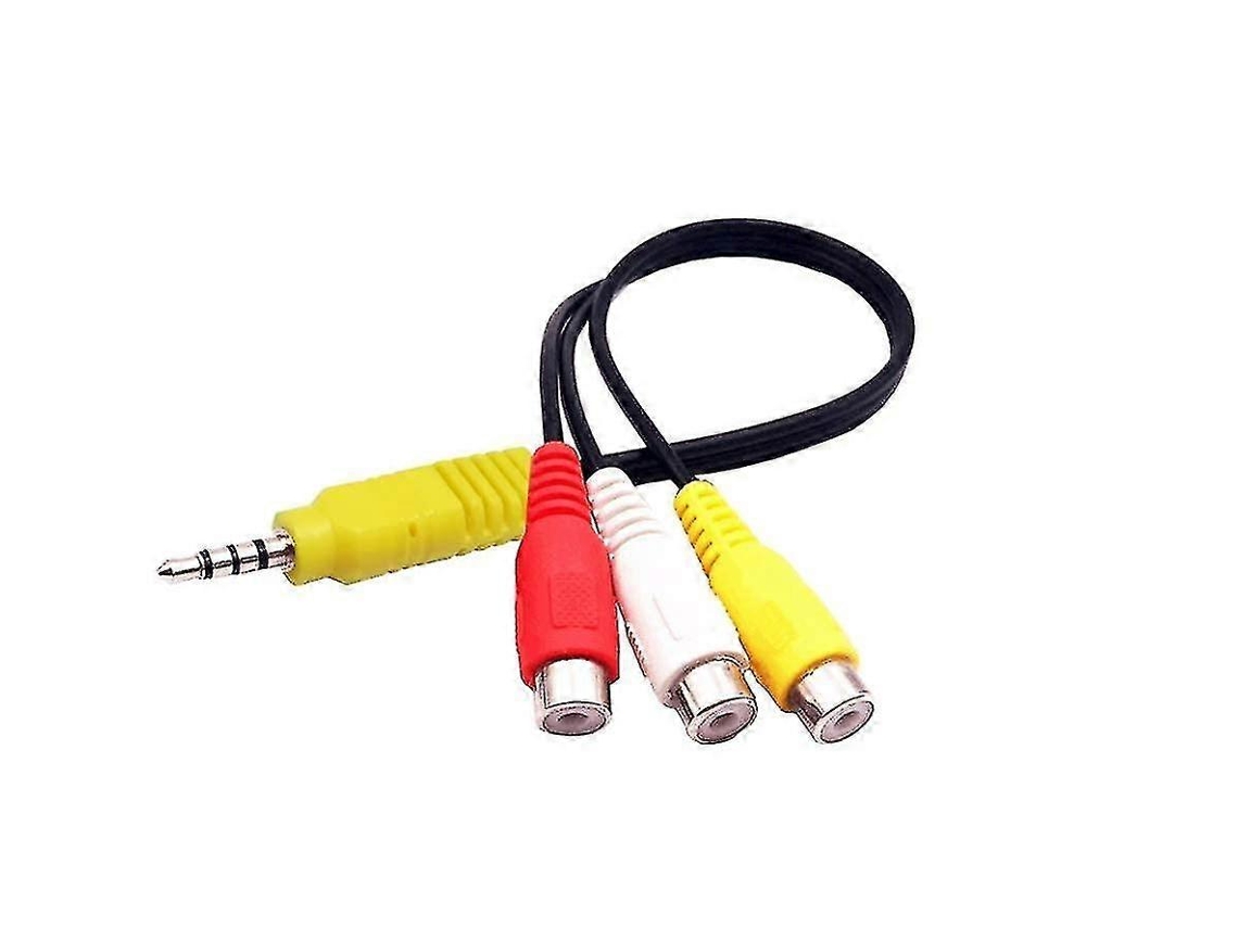 Cabo Adaptador De Vídeo Av De Substituição Compatível Com Tvs Tcl, 3 Rca Para 3,5 Mm Aquaforge