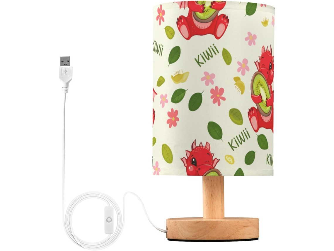 Abajur De Cabeceira Em Formato Dragão Vermelho Com Porta Usb, Sem Necessidade De Lâmpada, Luz Led Quente Para Quarto