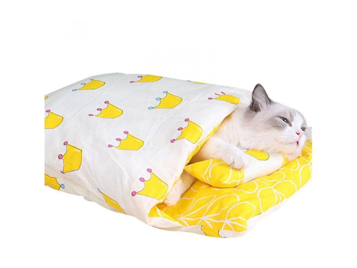 2026 bolsa de Sueño para Gatos Cálida Invierno Cama Removable Pequeña Mascota Casa Gatuna 45 65cm S e