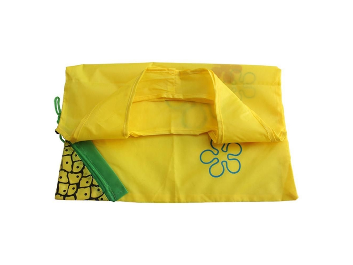 3 X Sacola de Compras Dobrável com Estampa de Abacaxi e Flor, Ideal para Armazenar Vegetais Bolsa Feminina GOKOCO