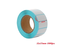 Etiquetas de Papel Adesivo Termofusível À Prova D'água , 20 Unidades, 1000 Folhas/rolo, Etiquetas em Branco para Impressão Direta. MDUG (32x15mm)