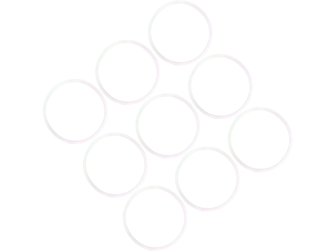 Conjunto De 10 Anéis Vedação Silicone Branco, Feitos Material
