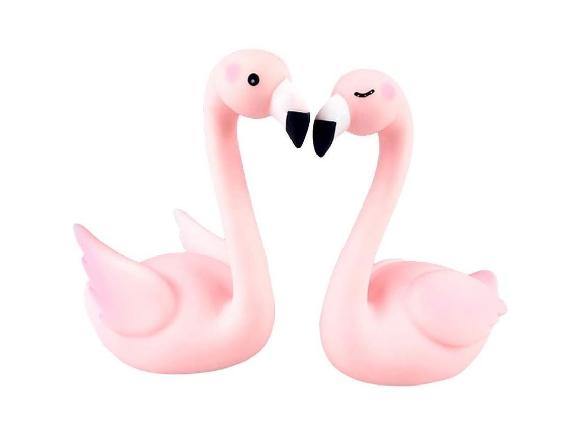 Adorno De Pastel Flamenco Juguetes Baño Niños Fiesta Tema Hawaiano Luau Decoración Bodas Cumpleaños Regalo Niñas 2 Piezas Rosa