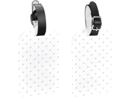 Conjunto De 2 Etiquetas Bagagem Em Couro Sintético Com Estampa Bolinhas Lilás 01