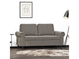 Vidaxl Sofá De 2 Lugares 120 Cm Veludo Cinzento-claro