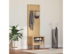 Vidaxl Armário De Corredor Floro Marrom Cera 50 X 40 X 158 Cm