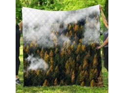Colcha Acolchoada Fansu Capa de Cama Manta para Ar Condicionado Edredom Conjunto Sofá com Estampa 3d Floresta