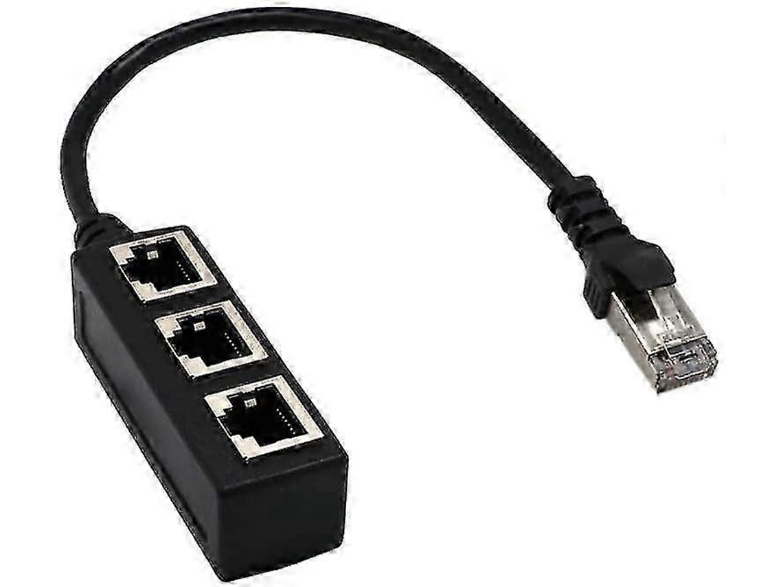 Cabo Adaptador Ethernet De 1 Para 3 Portas - Divisor Extensão Um Três Bom-aquaforge