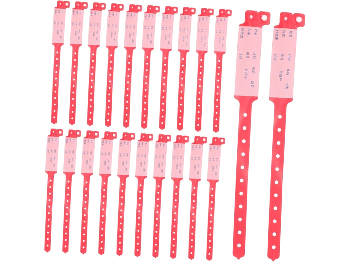 Pacote Com 100 Pulseiras De Identificação Reutilizáveis E Impermeáveis Para Adultos, Ideais Para Hospitais E Eventos