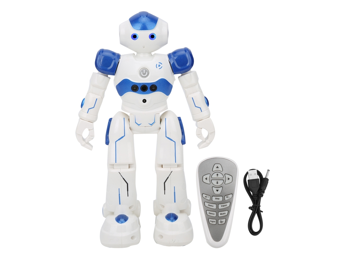 Mali brinquedo Robô Controle Remoto Cantar Dançar com Luzes para Crianças 8+ Azul
