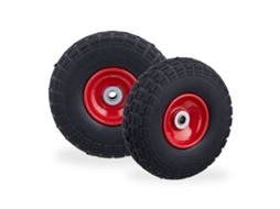 Conjunto de 2 Pneus Pu para Carrinho De Mão 4.1/3.5-4 Antifuros
