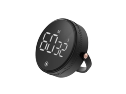 Rebe-temporizador De Cozinha Digital Led Eletrônico Com Suporte Preto