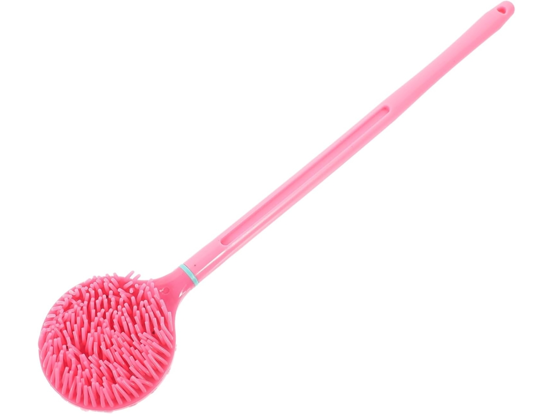 Escova De Banho Lifkome, Escova Esfoliante Macia De Silicone E Rayon Com Cabo Longo Removível, Função De Massagem E