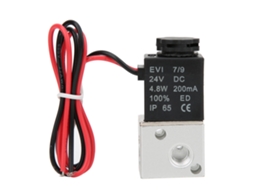 Válvula Solenoide Directa Agua Aire Aceite 2 Posiciones 3 Vías Cuerpo Aluminio G1/8 Dc24v