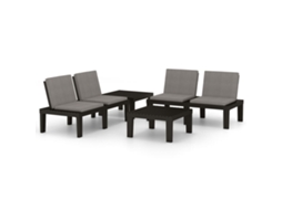 Garden Lounge Set, Garden Lounge Sets Vidaxl Cinzeto Plástico (n/a)