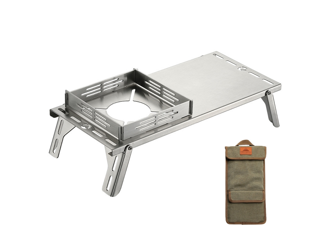 Mesa de Camping Plegable Ligera Acero Inoxidable 5kg