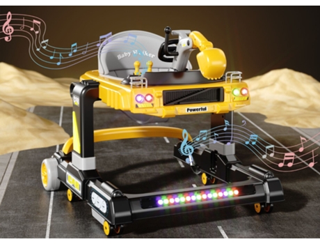 Andador Ajustable En Altura Con Luces, Música Y Excavadora. Tavalax