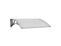 Cobertura de Porta Cinza e Transparente 80x75 Cm Policarbonato | MAISON EXCLUSIVE