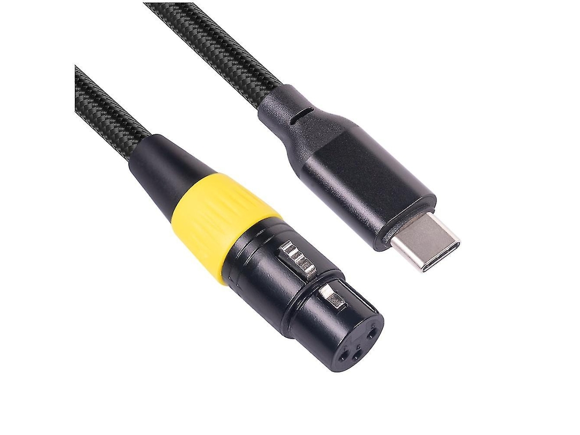 Lurelia Cabo Usb-c Xlr Macho/fêmea 3 Pinos, Para Teclados, Pianos E Sintetizadores, Microfones