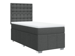 Box Spring Bed, Box Spring Beds Vidaxl Cinzeto Tecido (90 X 190 Cm)