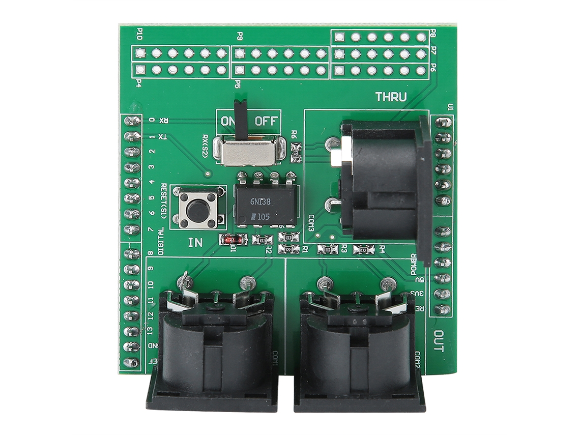 Placa de expansão MIDI (interface Arduino, adaptador AVI-PIC)