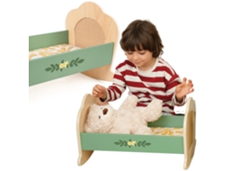 Cama De Boneca Vintage Com Berço De Madeira Clássico Mundial