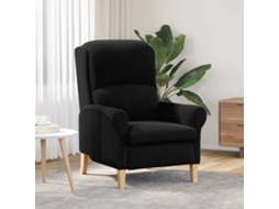 Vidaxl Poltrona Preto Tecido Soft Sherpa