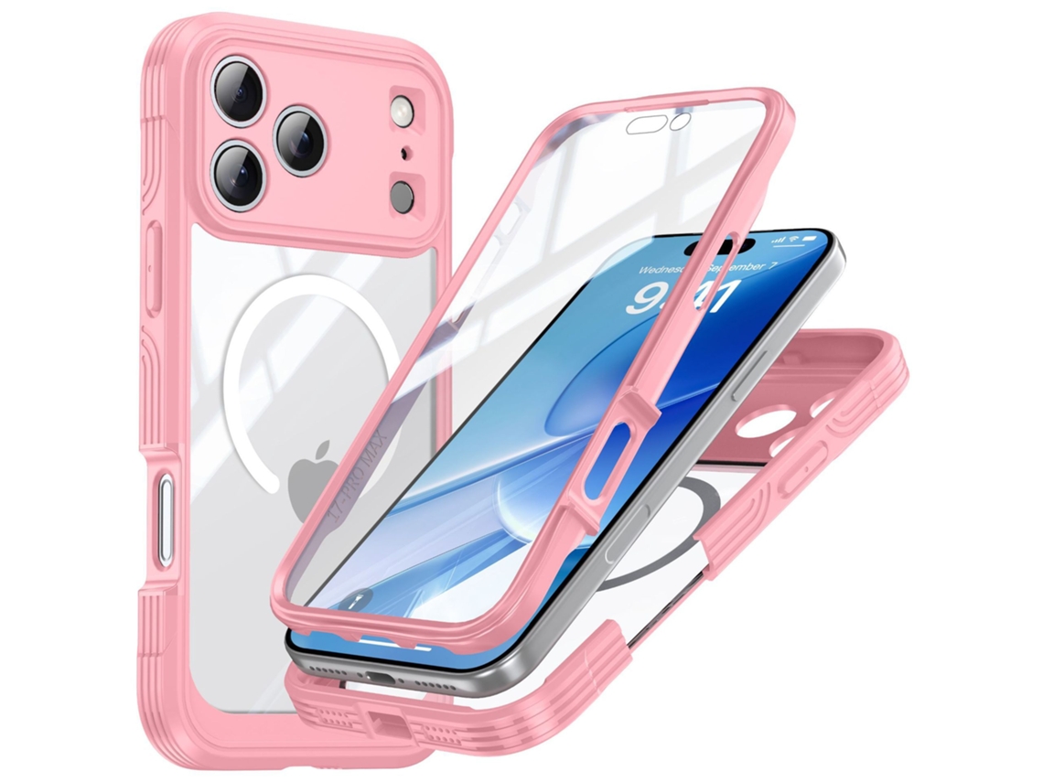 Capa 360° Magnética Anti‑queda Iphone 17 Pro Max Com Película Integrada