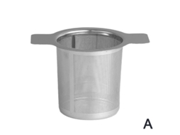 Infusor De Chá Em Aço Inoxidável, Copo Metal, Coador, Filtro Para Folhas Soltas Com Tampa. Aquaforge