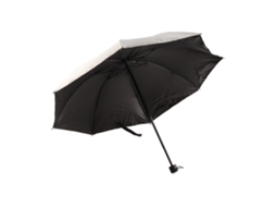 Guarda chuva Plegável UV Isolamento Vinil Preto Padrão Cartoon Cachorro Branco | S/MARCA