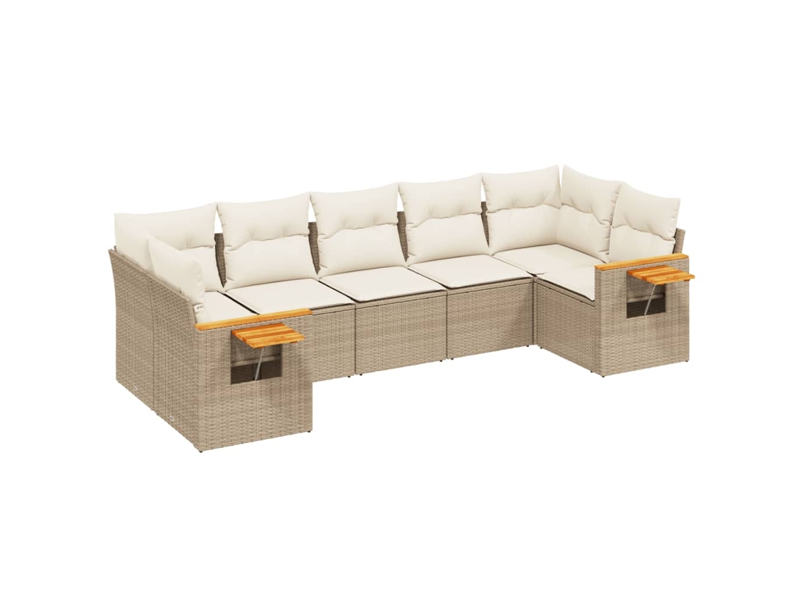 Garden Sofa Set, Garden Sofa Sets Vidaxl Bege Rattan / Vime (n/a)