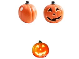 Laxiscreed Abóbora De Halloween Led Com Rosto Feliz Para Decoração De Interior E Exterior, 10 Polegadas