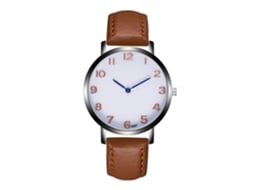 Relógio de pulso masculino Zhoulianfa com movimento de quartzo, modelo K097, marrom.