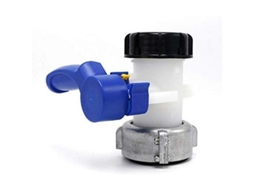 Válvula De Mariposa Nd50 Para Tanque Ibc 62mm Tuerca Flotante Plástica S60x6 Control Salida Químico Resistente
