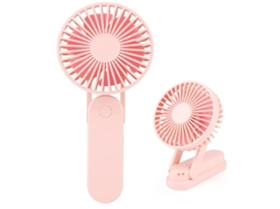 Mini Ventilador Mesa 2500mah 3 Velocidades Dobravel Rosa Yizhood