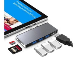 Hub Usb 3.0 Compacto E Eficiente De 2 Portas Com Adaptador Hdmi 4k Para Dispositivos Surface Black