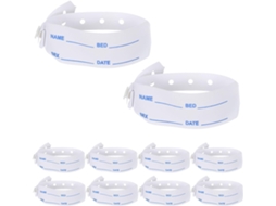 Pulseira De Identificação Médica Ajustável Em Pvc, 100 Unidades, Cor Clara