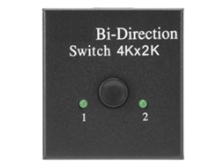 Convertidor Divisor Hdmi Bidireccional, 1 Entrada, 2 Salidas, Compatible con 4k, 1080p y 3d, Plug and Play | S/MARCA