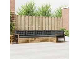 Vidaxl Conjunto De Sofás Para Exterior 6 Unid. Branco E Antracite