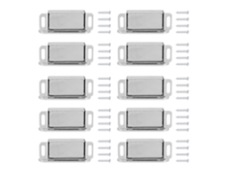 Data para porta de armário em aço inoxidável (com forte atração magnética, pacote com 10 unidades)