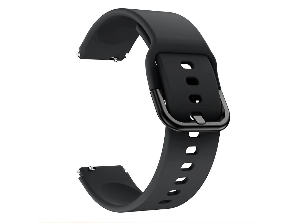 Bracelete de Smartwatch para Xiaomi Mi Watch Galvanoplastia Fivela de silicone (preta)