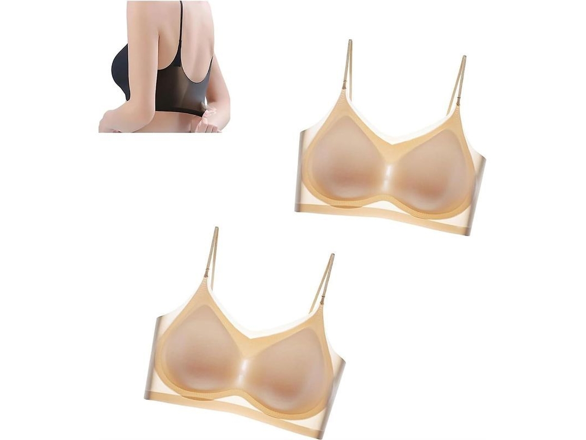 Sutiã de Tecido de Seda Gelada Ultra fino: Conforto, Suporte e Versatilidade para Atividades Leves e Diárias Bege