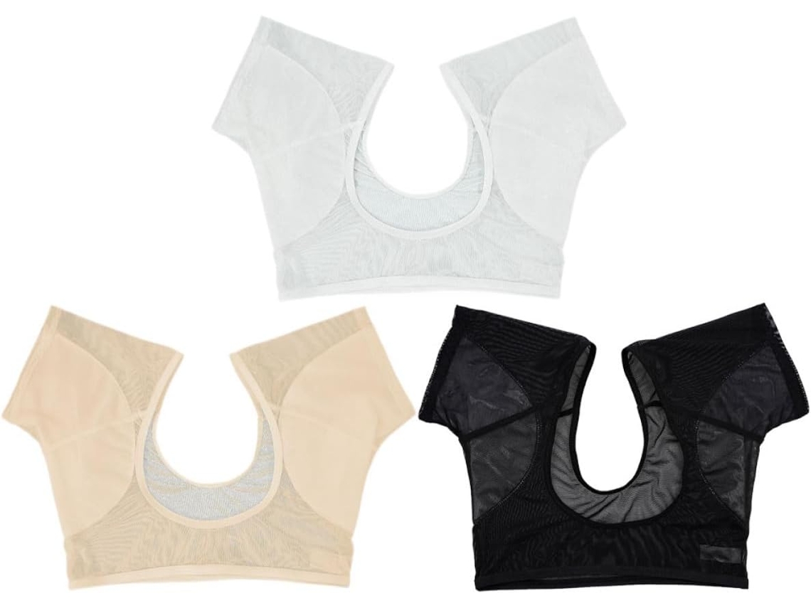 Travesseiros absorventes para axilas Chinlon (pacote com 3 unidades)
