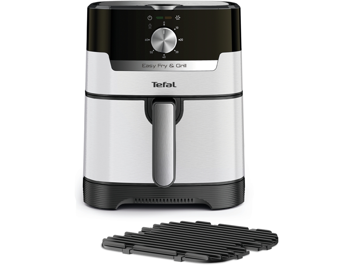 Fritadeira sem Óleo TEFAL Easy Fry & Grill Ey501A10 Fritadeiras Individual Independente 1550 (4.2 L - Preto/Inox)