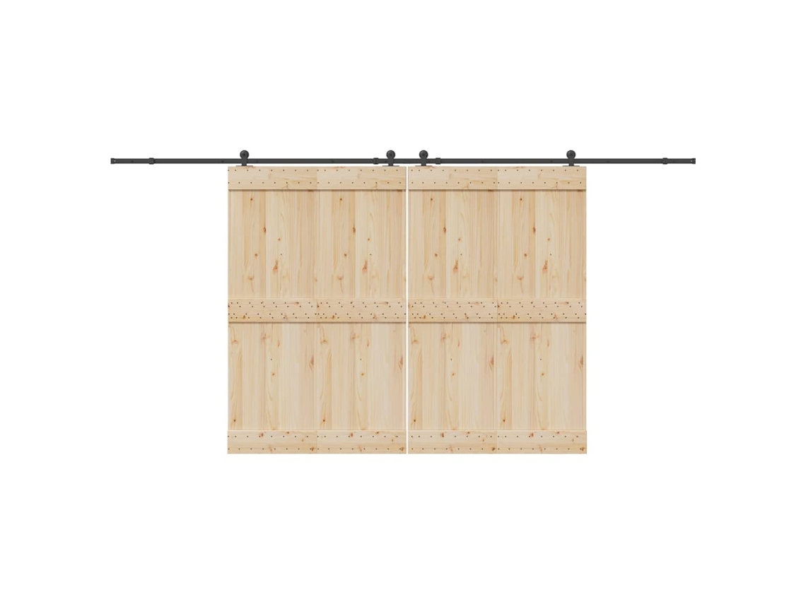Vidaxl Kit De Ferragens Para Porta Deslizante 427 Cm Aço Preto