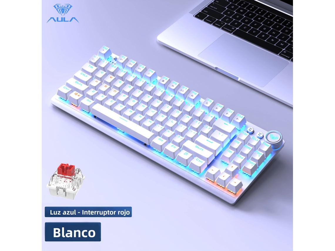 Teclado Mecânico Gamer Sem Fio De 87 Teclas (com Switches Brancos E Vermelhos) (2.4g/bluetooth/com Fio)