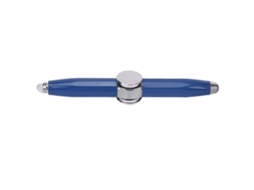 Caneta Escreve Giroscopio Com Luz Led Para Alunos Azul Portatil Alivio Estresse Rotacao Dedo