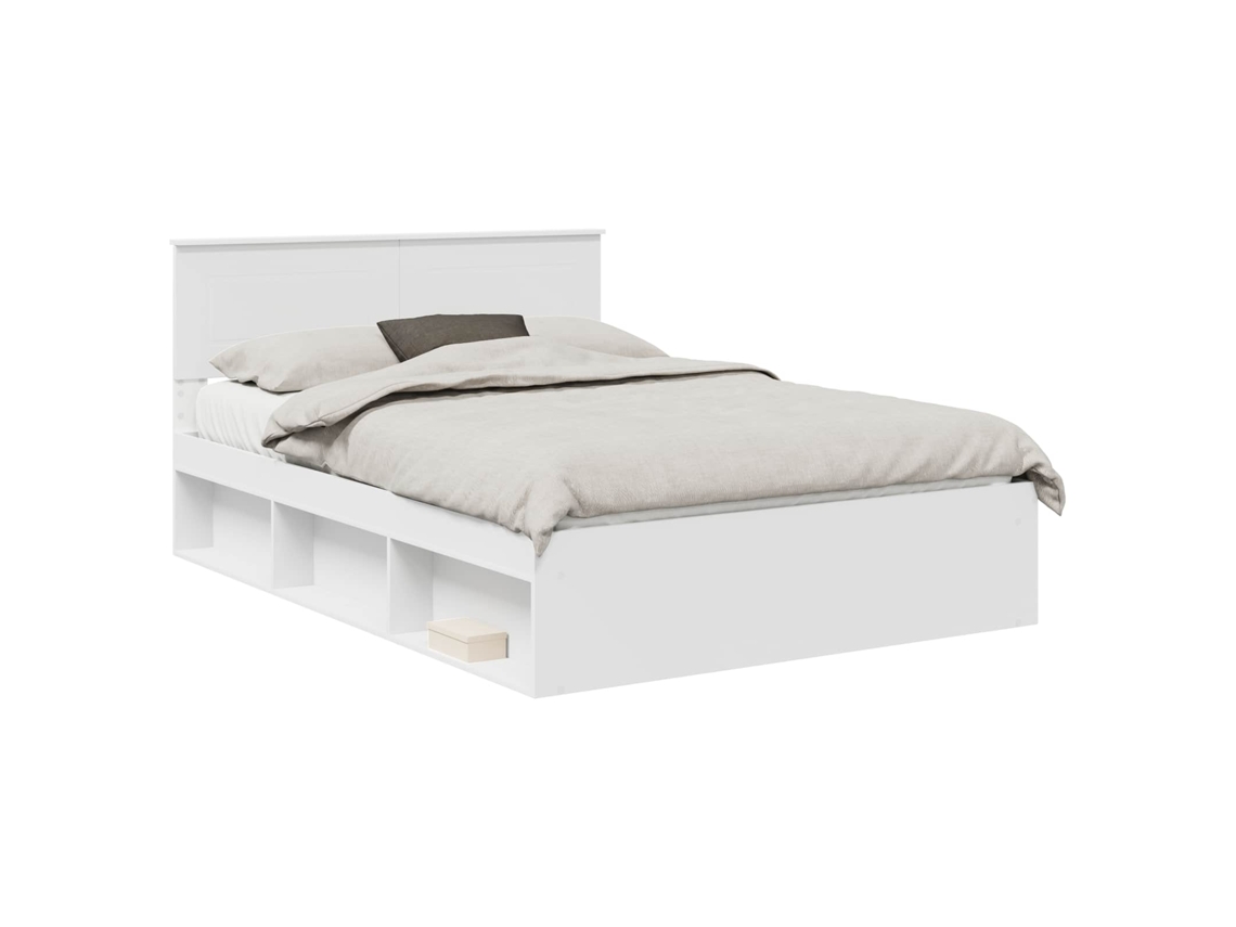 Estrutura da Cama Branco 160x200 cm Madeira Processada MAISON EXCLUSIVE